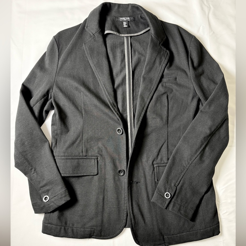 Mark Law Two Button Black Blazer - %100 Cotton